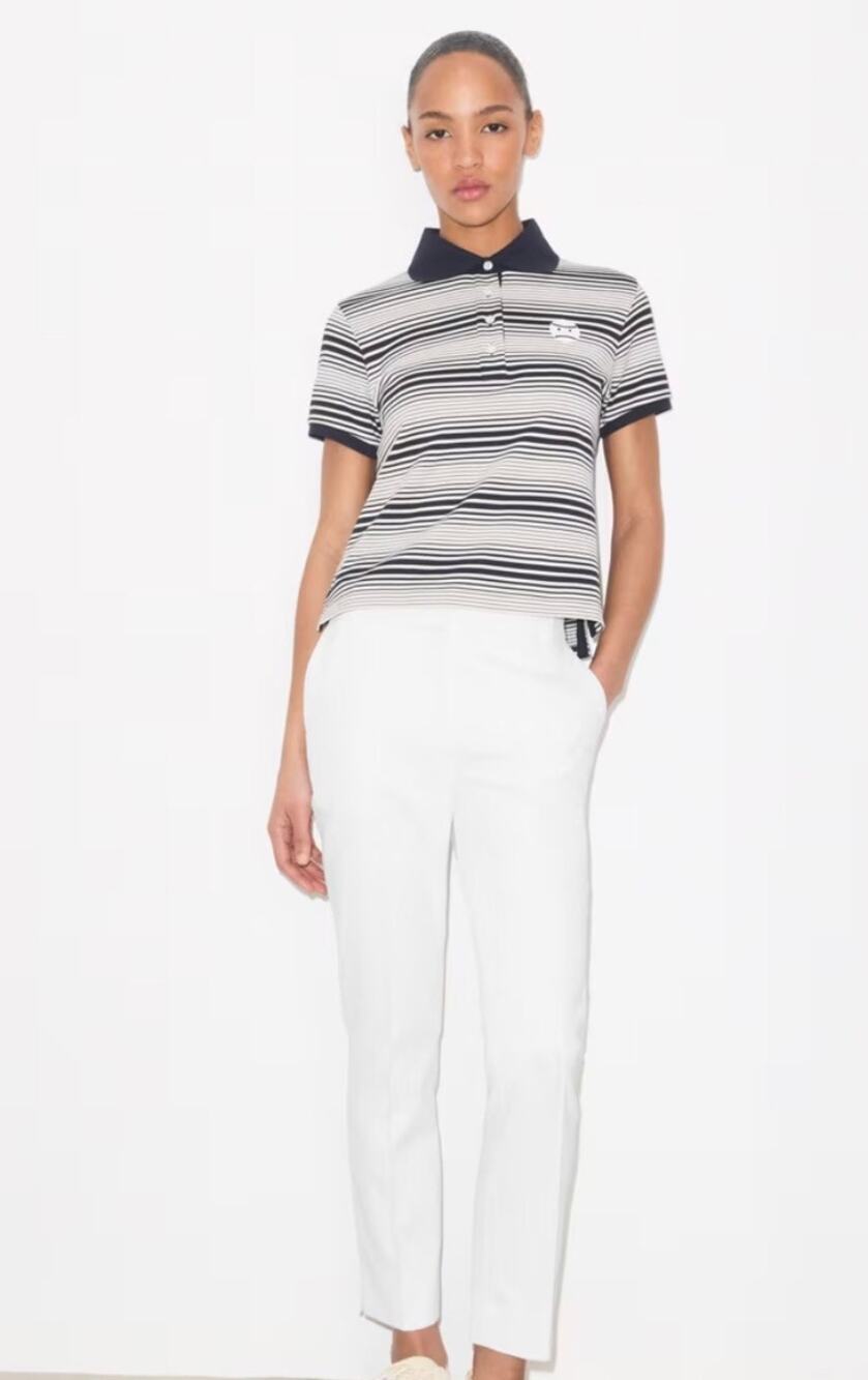 Tory Burch Sport Tech Twill Golf Pant White Size 2 Athleisure Preppy CC